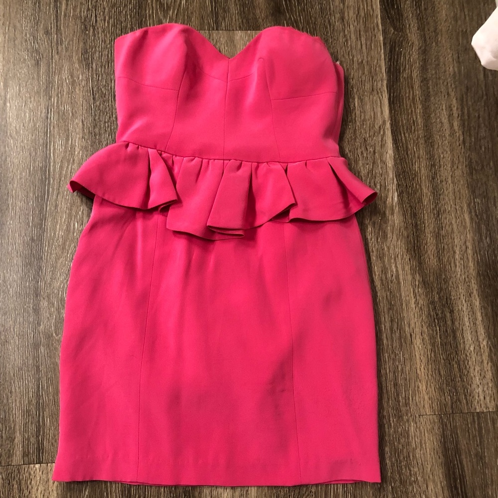 Rebecca Minkoff Strapless dress in Hot Pink XS